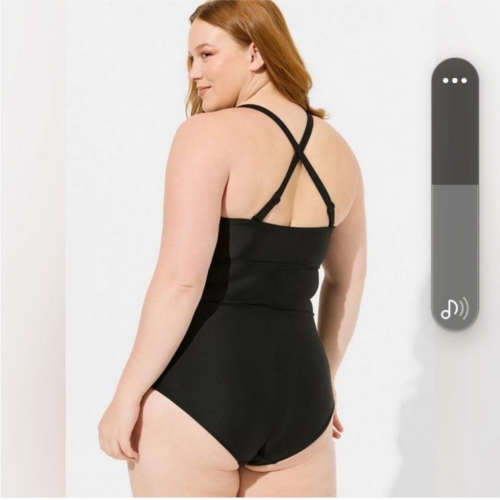 Torrid Plus Size OnePiece Black Swimsuit - Picture 2 of 4